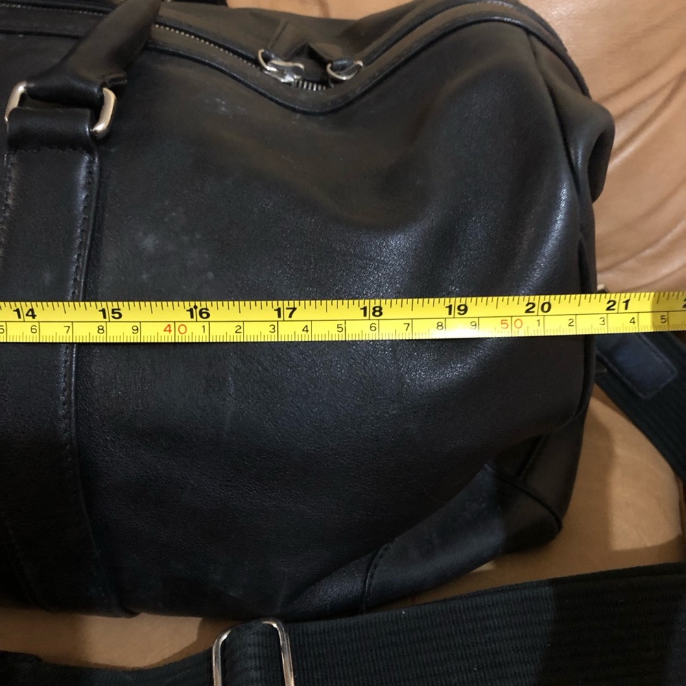 Coach Black Leather Duffle Travel bag - Picture 12 of 13